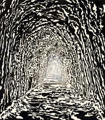 “A Confused Sound of Voices Arose” - Joe Stavec - Sumi Ink on Paper - 24" x 30" - $1,950 - www.joestavec.com