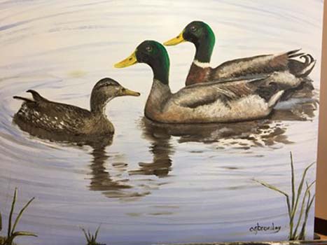 “Friends?” - Crista Bromley - Oil on Board – 15” x 17” – $400 - cristabromley@ymail.com