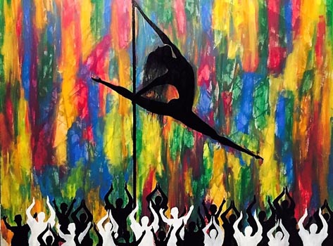 “Tricks” – Juvy Panganiban – Acrylic on Canvas – 48” x 60” - www.jbpanganibanart.com