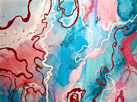 “Too Young for Tragedy” – Emma Paterson - Acrylic on Canvas - 30" x 40" - $850 - empaterson69@gmail.com