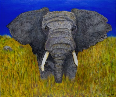 “Bull Elephant” Valerie Millot Acrylic on Canvas 30” x 36” $750