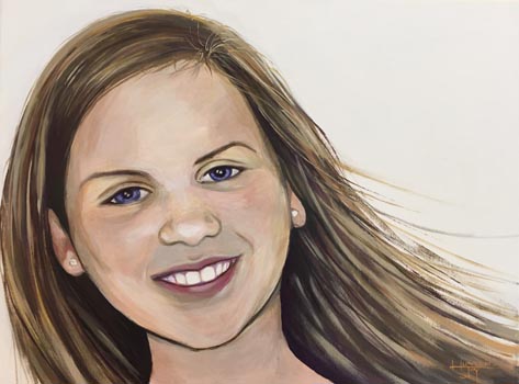 “Abby” – Hunter Jay – Acrylic on Canvas – 12” x 16” - $350 - www.wildernesscreekcreations.com