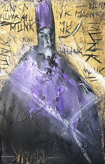 “Figure Study II” - Patrick Lyne - Mixed Media on Wood Panel - 6.5" x 10" - $200 - www.patricktlyne.com/