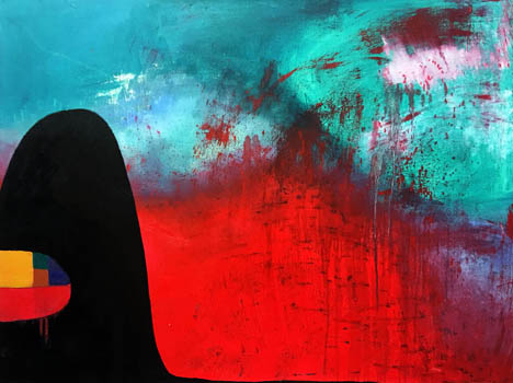 “N.02” – H Red - Oil on Canvas - 39.875” x 29.875” - $2,000 - www.hredart.com