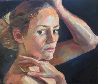 “Introspect” – Kara Terry – Oil on Canvas – 12” x 14” - $400 - karaterryart@gmail.com