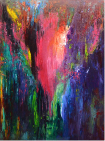 “Gravity” - Seyed M. Farahani - Oil - 36" x 48" $1,400 - www.instagram.com/baba_art53