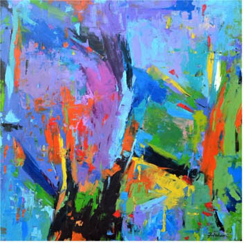 “Broken Path” - Seyed M. Farahani - Oil - 24" x 24" $600 - www.instagram.com/baba_art53