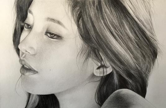 “Suzy” - Francesca Caputo – Graphite on Paper - 9" x 12" - NFS - www.fvcartist.wixsite.com/fvcart