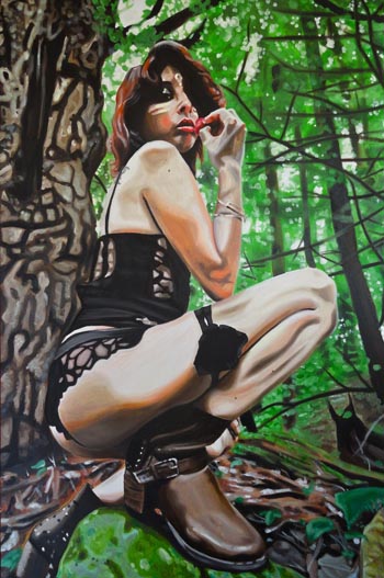 “The Wild” - Hannah Williams - Oil on Canvas - 24" x 36" - $850 - www.zhibit.org/Hannah_Williams