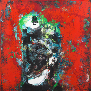 “Pepper” - Shawn McNulty - Acrylic and Pumice on Canvas – 40” x 40" - $2,000 - www.shawnmcnulty.com