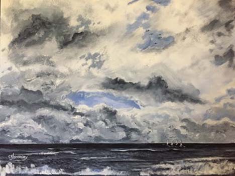 “Hurry Home” – Crista Bromley – Oil on Canvas – 16” x 20” - $550 - www.cgbfinearts.com