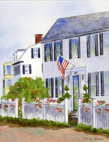 1774 House Newburyport- Diane Bragdon- Watercolor- 16x20- $500- www.watercolorsbydianem.com