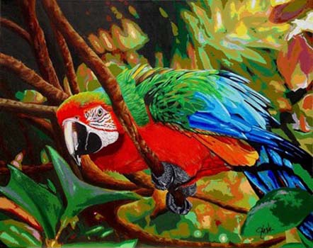 “Hide in Plain Sight” – John Jaster - Acrylic on Canvas - 24" x 30" - $2,200 - johnjasterstudio.com