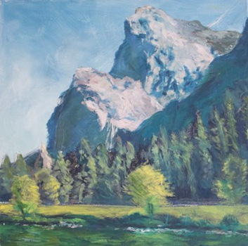 2nd Place (Traditional) - “Gregorian Cliffs” - Margaret Adams – Oil – 18” x 18” – NFS - http://margaretadamsartwork.blogspot.com/