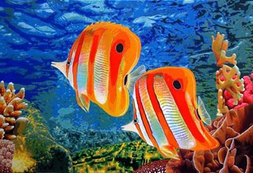 “Reef Patrol” – John Jaster - Acrylic on Canvas - 24" x 36" - $2,600 - johnjasterstudio.com