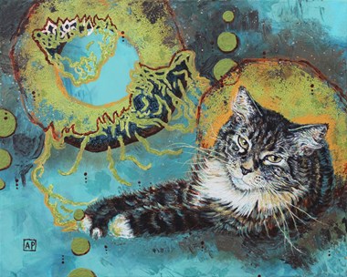 Traditional Winner - “Pie” Amanda Pampena Acrylic on Canvas 16” x 20” $1,600