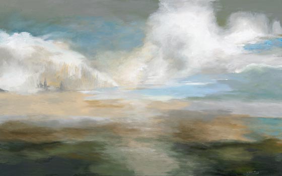 “Cloudy Pastures” – Lisa Daniels – Acrylic – 36” x 48” - www.ldanielsart.com
