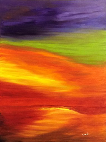 “Aurora's Aria” - Zachary Lim - Oil on Canvas - 90cm x 120cm – SGD 6,800 - www.polarisdearts.com