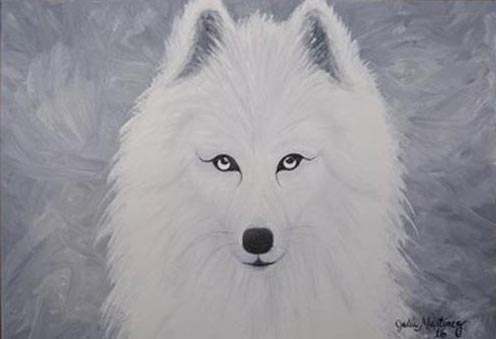 “Spirit Wolf” - Julia Martinez – Oil on Canvas - 16" x 20" - $500 - www.juliamartinez.com