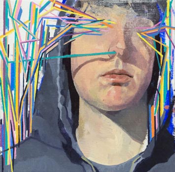 “A Forest” - Jen Clausen - Oil on Linen – 10” x 10" - $500 – www.jenclausen.com