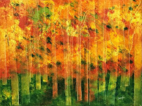 “Autumn's Rhapsody” - Zachary Lim - Oil on Canvas - 120cm x 90cm – SGD 12,800 - www.polarisdearts.com