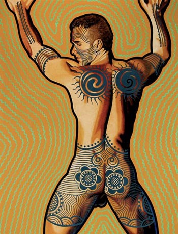“THE BODY ELECTRIC” – Richard Herold - -Reverse Painting on Vinyl with Enamel -50” x 38" - http://www.rickheroldart.com/