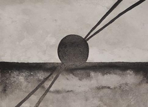 “Solar Flares” - Julia Martinez - Sumi-e Ink on Paper - 9" x 11" (framed) - $200 - www.juliamartinez.com