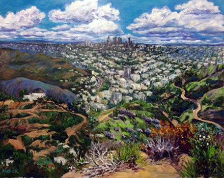 "Runyon Dreamin'/ Runyon View", Robin Raznick, Acrylic on Canvas, 48" x 60", $7200, www.robinraznickfineart.com