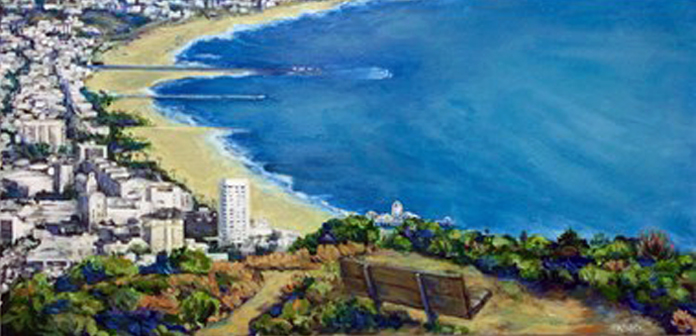 "Palisades View", Robin Raznick, Acrylic on Canvas, 24" x 48", $3400, www.robinraznickfineart.com