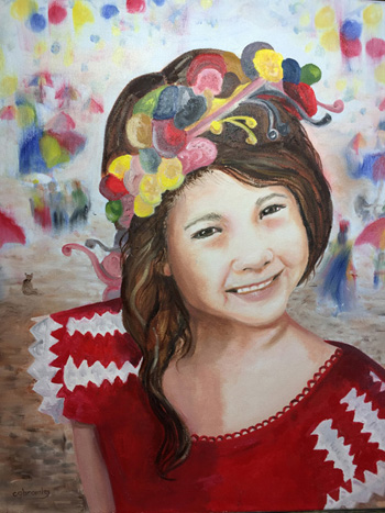 “Dalhia” - Crista Bromley - Oil on Canvas - 16” x 20” - NFS - www.cgbfinearts.com