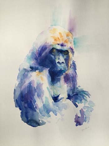“Oscar” – Gill O’Shea – Watercolor - 16" x 12.5" – NFS - WWW.DABBLEINART.COM