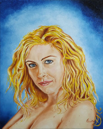 “Greek Mythology Sky Goddess Hemera” – Carl Owen - Oil on canvas 14" x 18" – NFS - www.carlowenpaintings.com