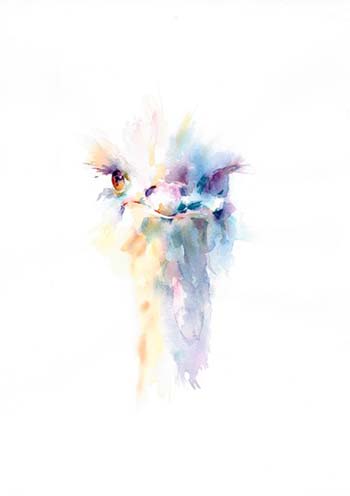 “Heads Up” – Gill O’Shea – Watercolor – 16.5" x 12" – NFS - WWW.DABBLEINART.COM