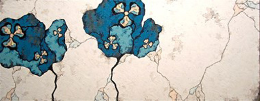 "My Blue Walk", Michael Deborah Skoff, Oil on Canvas, 16"x40", NFS, 3prettybugs@gmail.com