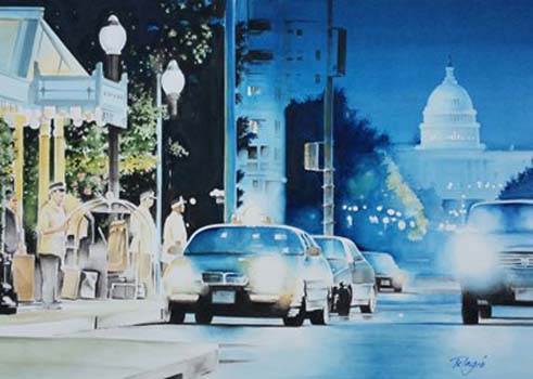 Best in Show (Traditional) - "Capitol Hill" - Telagio Baptista - Watercolor - 16"X 20" – NFS - www.telagionbap.com