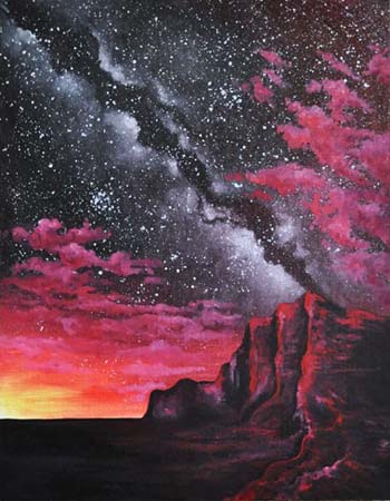 “Red Cliffs” - Rebecca Cameron - Oil - 11" x 14" - $350 - www.etsy.com/shop/BexxFineArt?ref=search_shop_redirect