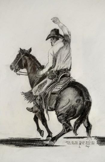 “24 Seconds on One” – Chris Spera - Pencil on paper - 14" x 17"- $850 - Speralivestock@gmail.com