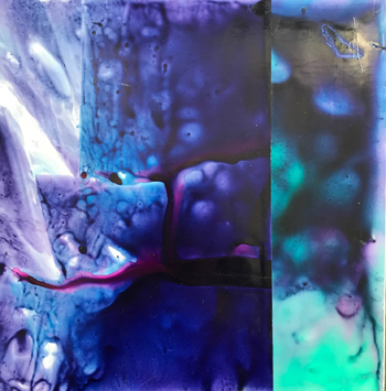 “Drydock” - Cynthia Yatchman - Inks on Yupo Paper -12" x 12" - $400 - www.facebook.com/painter.cjyat/