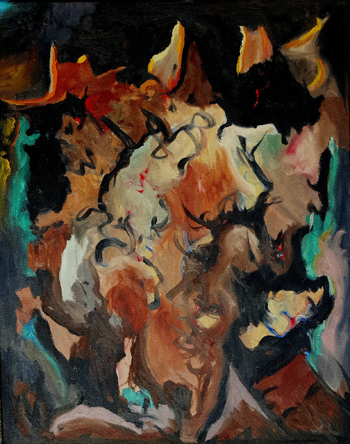 “Dr Wolf and the Black Cat” - David Martsolf - Oil on Canvas – 20” x 16” - $150 - www.davemartsolf.com