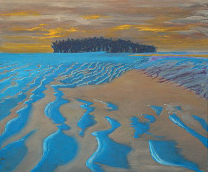 “Solitude at Dusk” - Tricia Hoye - Acrylic – 20” X 24” - $750 - topangatricia@verizon.net