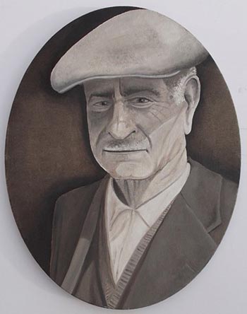 “Grandpa Lewis” – Mary F. Vivo - Oil on Canvas – 13.5" x 11" – NFS - housculptures1202@gmail.com