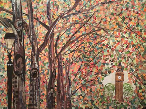 "Time for Change", Patrizia Hodge, Paper Collage, 60"x80", $2,500, http://papercollage.org/