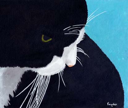 “Chaplin” - Diane Farquhar - Acrylic on Board - 11" x 13" - $150 - http://www.farqart.com