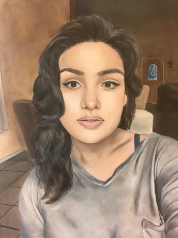 “Guadalupe” - Matt Villines - Oil on Paper - 18" x 24" - $1,200 - mattvillines@yahoo.com