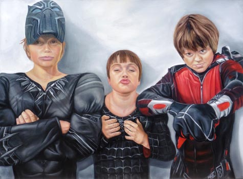 “SuperBoys” - Nadine Manuel - Oil on Canvas - 36" x 24" – NFS - www.nadinemanuel.com