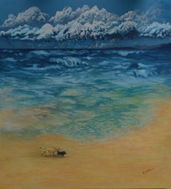 “Un Lugar Maravilloso 2” - Cristobal Espinosa - Acrylic on Canvas - 100cm x 110cm - $1,200 - www.cristobalespinosa.com