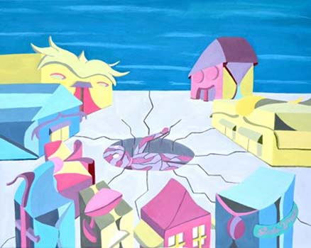 “E'Tahi Atu” - DeVoe DaVis - Acrylic on Canvas - 16” x 20” - $250 - www.devoedavis.com