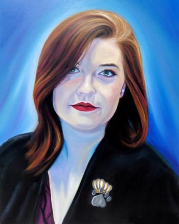 “Georgie” - Nadine Manuel - Oil on Canvas - 20" x 16" – $850 - www.nadinemanuel.com