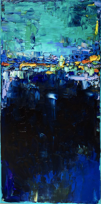 “Snorkeling in Key West Waters” - Shalimar Legaspi - Oil on Canvas - 24 x 48 - $1,200 - www.artbyshalimar.com