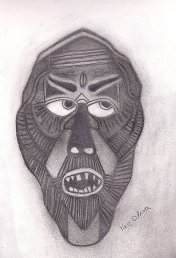 “Chronic Suspicion” – Ken Oliva – Pencil on Paper – 8.5” x 11” - $150 - http://SaatchiArt.com/facesofkenoliva